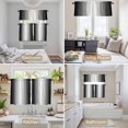 thumbnail image 6 of Black Ombre Kitchen Curtains Sets for Windows 36 Inch Length, Black Grey White Gradient Modern Abstract Art Rod Pocket Window Treatments Tier Curtains and Valances Set for Bedroom/Bathroom, 6 of 8