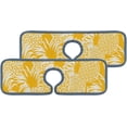 thumbnail image 4 of 3Pcs SKYSONIC Faucet Absorbent MatYellow Pineapples Washable Counter Drying Pads Behind Faucet, 4 of 7