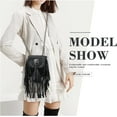 thumbnail image 5 of Leather Skull Fringe Purses for Women Black Tassel Shoulder Crossbody Bag Unique Gothic Punk Satchel Handbag, 5 of 6