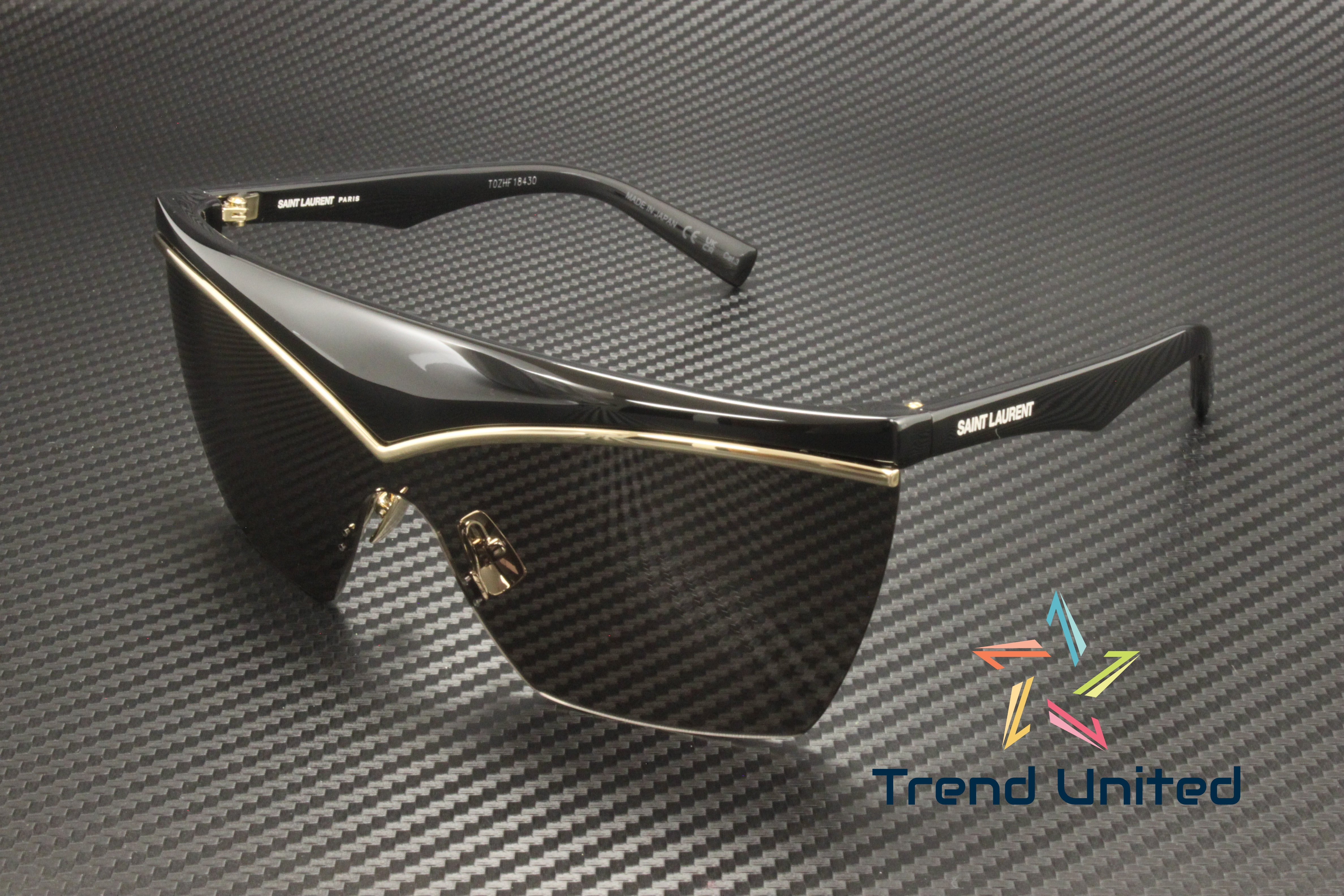 SAINT LAURENT SL M101 55MM Round Sunglasses SAINT LAURENT SL M101 002 Oval Panthos Acetate Black Grey 55  main image 2