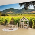 thumbnail image 6 of Wallpaper Napa Valley California Vineyard Winery Peel and Stick Wall Murals 100"H x 144"W Removable PVC Wall Paper Self-Adhesive Wall Paintings Art Decor for Bedroom Living Room, 6 of 7