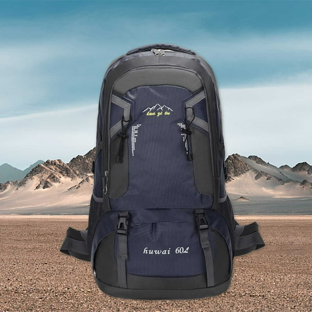 Mochila de senderismo de 60 l para hombre y mujer, de gran capacidad, resistente al agua y al desgarro, ligera para trekking de varios días y viajes al aire libre, perfecta para camping,