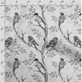 thumbnail image 3 of Soimoi Bird & Flowers Printed Poly Canvas Fabric Decor Sewing Fabric By The Yard 56 Inch WideDecorative Fabric For Curtains Tote bags-Gray1, 3 of 5