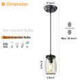 thumbnail image 2 of GoYeel 1-Light Black Farmhouse Pendant Light Mason Jar Ceiling Light Fixtures, 2 of 9