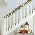 thumbnail image 6 of Fwttom Christmas Garlands, Artificial Flower Garlands for Decoration Christmas, Soft Rattan Christmas Garland for Mantle, Wall, Staircase, Door & Christmas Tree Ornaments, 68.9 inches, 6 of 6