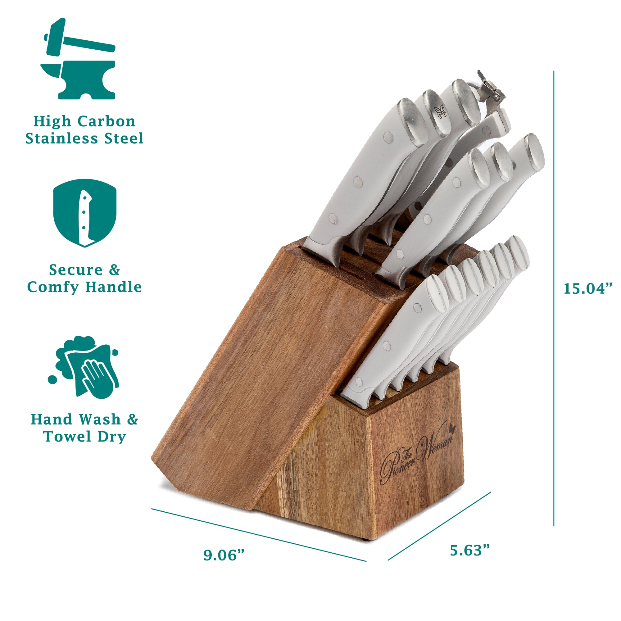 The Pioneer Woman 14-Piece Knife Block Set ONLY $39 + Free