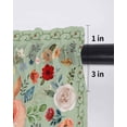 thumbnail image 6 of Sage Green Floral Tier Curtains 45 Inch Length,Sheer Curtains for Bedroom Living Room Window Spring Flowers Leaves Farmhouse Rod Pocket Drapes Kitchen Curtains Small Half Window 27.5"x45" 2 Panels, 6 of 6