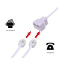 thumbnail image 2 of GHSDFBB 2 Pack Telehone Ethernet Telephone Cable Adapter,White RJ11 6P4C 1 Female to 2 Female Telephone Line Splitters, Telephone Landline Cable Connector and Separator,RJ11 Modular Adapter, 2 of 7
