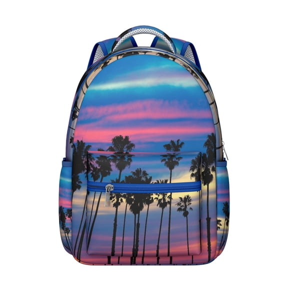 Hawaii Tropical Wind Palm Leaves Backpack: Perfect Gift for Students, Durable Lightweight Laptop Daypack for High School College, Large Capacity Bookbag for Campus Commute