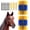 Blue and yellow (2 pieces), variant on Livestock Scratching Brushes, 2-Pack Cow Horse Goat Pig Scratcher Brush for Grooming, Itch Relief Hard Silk Ranch Brush for Fence Post Wall Mount