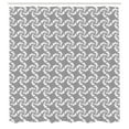 thumbnail image 3 of Ambesonne Geometric Shower Curtain, Nested Concentric Squares, 69"Wx70"L, Grey and White, 3 of 5