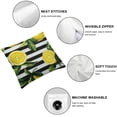 thumbnail image 6 of nygtbtfer Yellow Lemons Black and White Stripes Double Sided Pillow Cases Summer Fresh Fruit Pattern Plush Pillowcase Square Cushion Pillow Covers for Sofa Bed Home Decor  White, 6 of 7