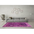 thumbnail image 3 of Ahgly Company Indoor Square Oriental Pink Traditional Area Rugs, 7' Square, 3 of 4