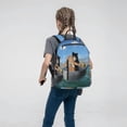 thumbnail image 5 of Naloa Two Brave Cats Are Floating On The Sea Iceberg Print Lightweight DayBackpack Suitable for school, work, shopping, travel, etc., 5 of 5