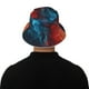 thumbnail image 5 of Balery Red And Blue Fire Sombreros para el sol para hombre y mujer, sombrero de pescador con UPF 50+, 5 of 6