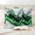 thumbnail image 3 of Teal Marble Outdoor Waterproof Pillow Covers, Farmhouse Contemporary Abstract Aesthetic Decorative Square Throw Pillowcase Sofa Cushion Sham for Patio/Couch/Chair, 20"x20" 2 Pack, 3 of 8
