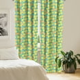 thumbnail image 2 of Ambesonne Cartoon Curtains, Hearts Stars Scales, Pair of 28"x95", Multicolor, 2 of 5