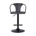 thumbnail image 3 of Taburete de bar Armen Living Eagle, ajustable, gris, giratorio, 50 a 109 cm, 3 of 5