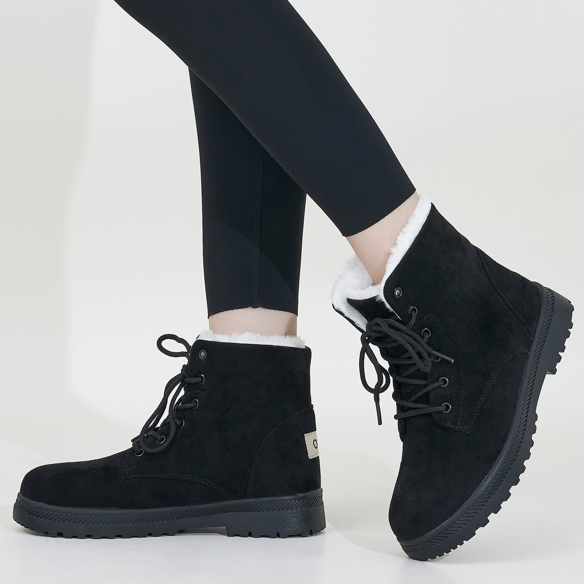 Ecetana Women's Winter Snow Boots Lace-Up Ankle Booties photo 4
