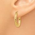 thumbnail image 3 of 14K Yellow Gold Earring Hoop Women'S 20 mm Diamond-Cut 3Mm Round Earrings, 3 of 4