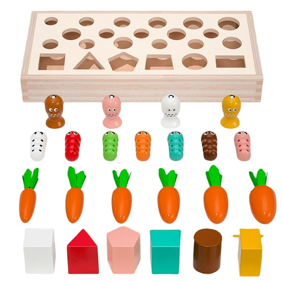 Juguetes de aprendizaje Montessori, de clasificación de coordinación de ojos y manos, juguete de zanahoria para y niñas, Sunnimix juegos de tirar zanahorias