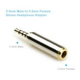 thumbnail image 2 of 5 Pcs 2.5mm Male to 3.5mm Female Audio Adapter Converter Headphone Earphone Headset Jack, 2 of 7