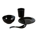 thumbnail image 4 of Conjunto de Vajilla de Servicio para 4 Incluye Platos de Cena Redonda Sopa Cereal Tazones Universal - Negro 3, tal se describe Baoblaze Vajilla, 4 of 5