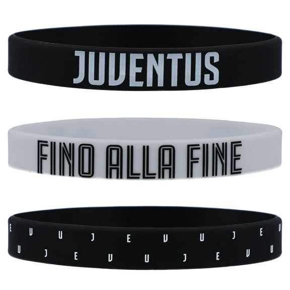 Maccabi Art Official Juventus FC Silicone Bracelet Wristbands (set of 3)