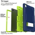 thumbnail image 2 of Allytech Case for Samsung Galaxy Tab A8 10.5-Inch SM-X200 X205 X207, Heavy Duty Protection Rugged Rubber Hard PC Build-in Kickstand Shockproof Cover for Galaxy Tab A8 10.5" X200 2022 - Navyblue+Green, 2 of 6