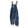thumbnail image 2 of Spring Summer Plus Size Boho Overalls for Women Hippie Cloth Floral Printed Jumpsuits Spaghetti Strap Rompers Sky Blue S, 2 of 3