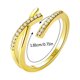 thumbnail image 4 of Anillo apilado de la maneraPuede ser anillo ajustable ligero femenino del desgaste de la personalidad de la lata de las mujeres de la abertura del anillo de la moda de IndeNew, 4 of 4