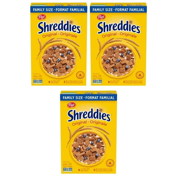 Post Shreddies Breakfast Cereal, Family Size, 635g (3 Pack)