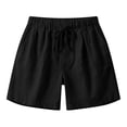 thumbnail image 4 of Admvng Women's Summer Casual Cotton Linen Plus Size Drawstring Shorts Elastic Waist Loose Shorts with Pockets, 4 of 9