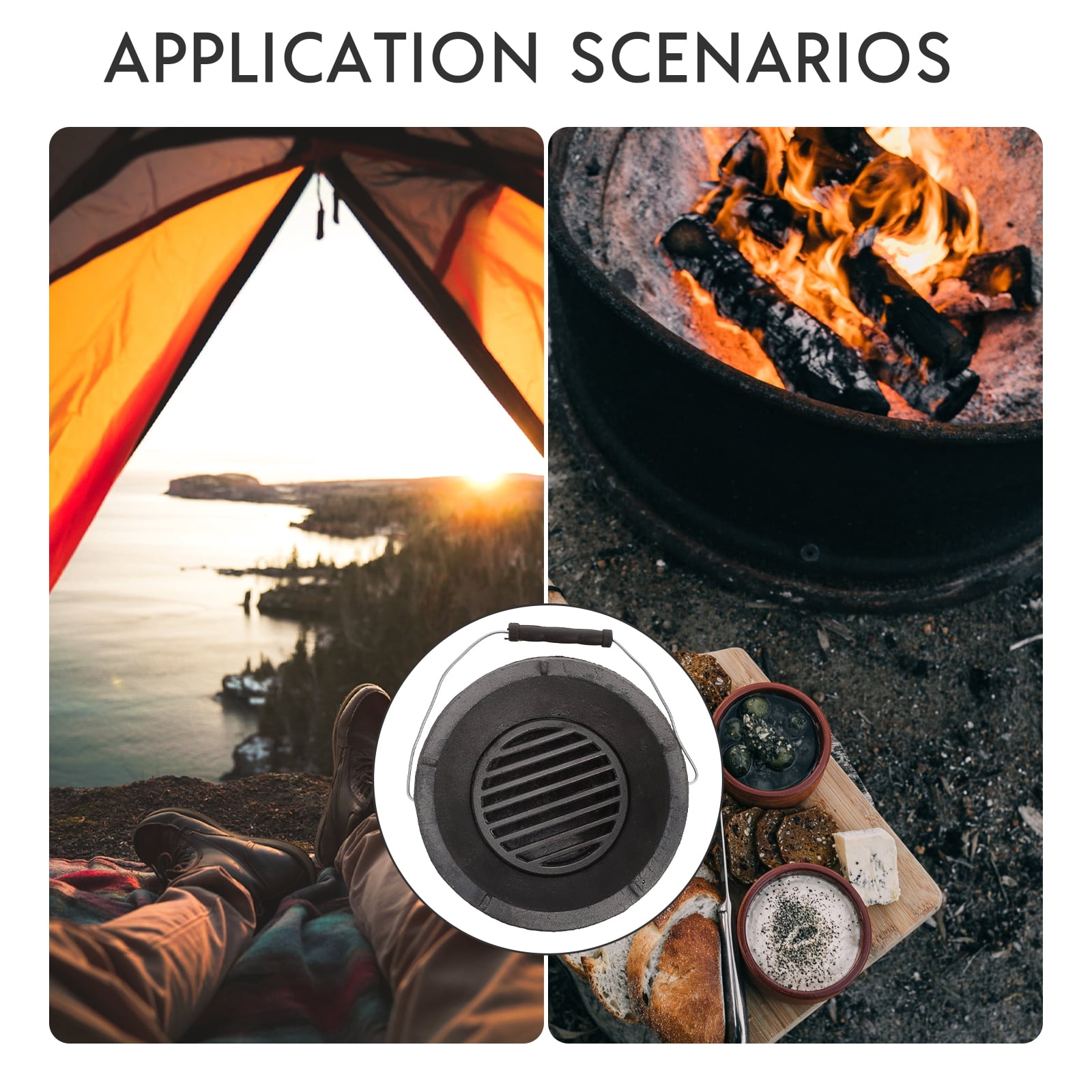 Cast Iron BBQ Stove Grilling Stove Outdoor Heating Stove Charcoal Barbecue Stove