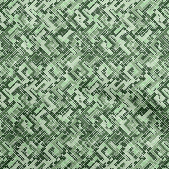 oneOone Cotton Poplin Green Fabric Abstract Sewing Craft Projects Fabric Prints By Yard 42 Inch Wide