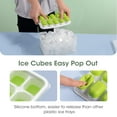 thumbnail image 4 of Ice Cube Tray with Storage Box,Ice cube tray, Stackable and Leak-proof Design, Includes Ice Scoop, Convenient and Space-saving for Home, Parties, Office, and Outdoor Use-4 Pack Ice trays, 4 of 9