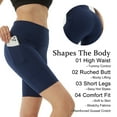 thumbnail image 4 of High Waisted Biker Shorts with Pockets Running Workout Shorts Women Tummy Control Cool Dry Spandex Yoga Shorts, 4 of 7