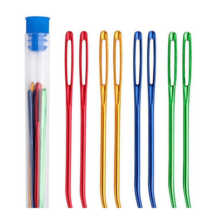 16 Pieces Yarn Needle Set,Tapestry Needle Bent Tip Tapestry Needles for  Yarn Large Eye Blunt Needles for Hand Sewing Yarn Sewing Needles Set with  Plastic Sewing Needle for Knitting Crochet 