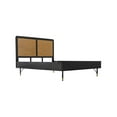 thumbnail image 6 of Armen Living Saratoga 3 Piece Queen Bedroom Set in Black Acacia Wood and Rattan, 6 of 6