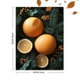 thumbnail image 3 of Qisvanset 12x16 Inch Citrus Berry Holiday Canvas Wall Art, Seasonal Orange Evergreen Rustic Winter Home Decor, 3 of 8