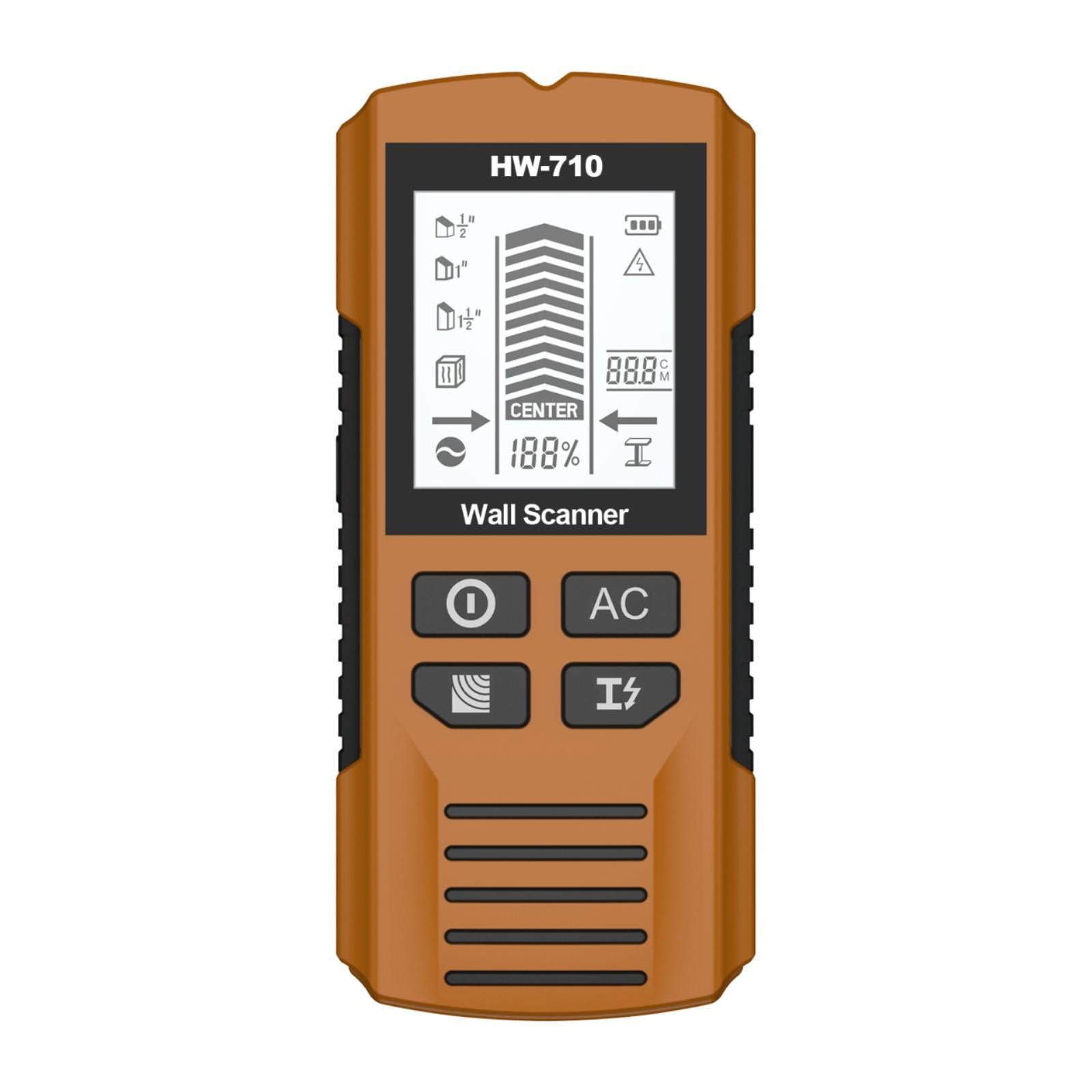 MAGIDEAL 5 in 1 Wall Scanner Auto Calibration 15x6.7x3cm with Audio Alarm Yellow