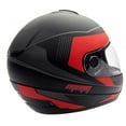 thumbnail image 5 of MMG Adult Motorcycle Full Face Helmet DOT with Spare Tinted Shield - Matte Black Red (X-Large) Model 26, 5 of 8