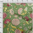 thumbnail image 3 of oneOone Rayon Green Fabric Asian Chinese Flower Craft Projects Decor Fabric Printed By The Yard 56 Inch Wide, 3 of 4