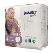 Bambo Nature Diapers, Disposable Baby Diapers, Skin-Friendly, Size 4, 15-31 lbs, 27 Count, 1 Pack