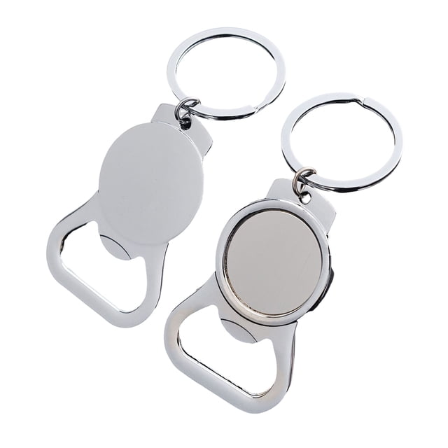 Keychains Board Ornaments DIY Keychain Wear-resistant Waterproof Portable Key Chain Double-Sided Bottle Opener Key Chain Heat Transfer Keyring Type D