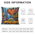 thumbnail image 5 of Shiartex New York Decorative Throw Pillow Cover Case,Cartoon Doodles Inscription American Outdoor Pillow Cases Square Standard Cushion Covers for Sofa Couch Bed White, 5 of 5