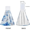 thumbnail image 4 of Coolnut Kitchen Hand Towels Watercolor Paints Blue Flowers Hanging Tie Towel with Hook & Loop, Absorbent Bathroom Towels Soft Washcloths Dish Cloth 2PCS Washcloth Gift, 4 of 7
