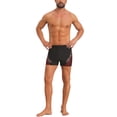 thumbnail image 2 of INSPIRE CHIC Men's Printed Stretch Waist Summer Surfing Swimming Shorts 34 Red, 2 of 4