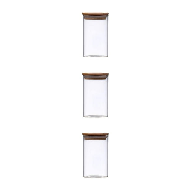 Matsuzay Frasco de vidrio hermético con tapa para almacenamiento en la cocina: frasco de almacenamiento de vidrio a prueba de fugas de grado Type1 NO1