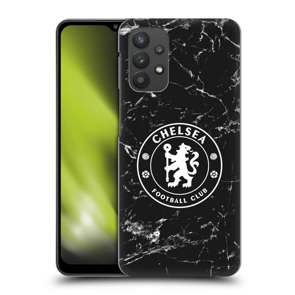 Head Case Designs Officially Licensed Chelsea Football Club Crest Black Marble Hard Back Case Compatible with Samsung Galaxy A32 5G / M32 5G (2021)